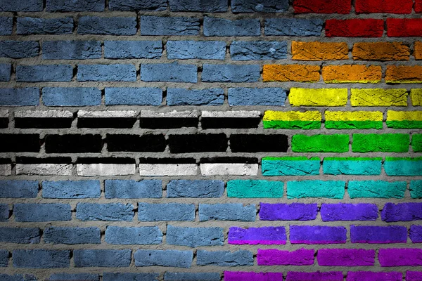 Dunkle Ziegelmauer - lgbt rights - botswana — Stockfoto