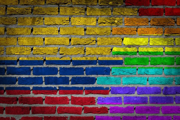 Mur de briques sombres - Droits LGBT - Équateur — Photo