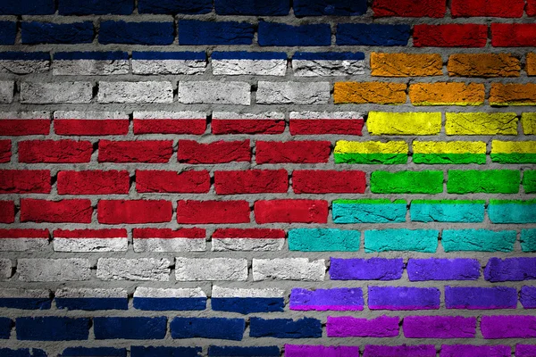 Dunkle ziegelwand - lgbt rights - costa rica — Stockfoto