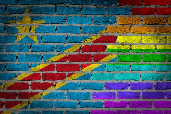 Parede de tijolo escuro - Direitos LGBT - Congo — Fotografia de Stock