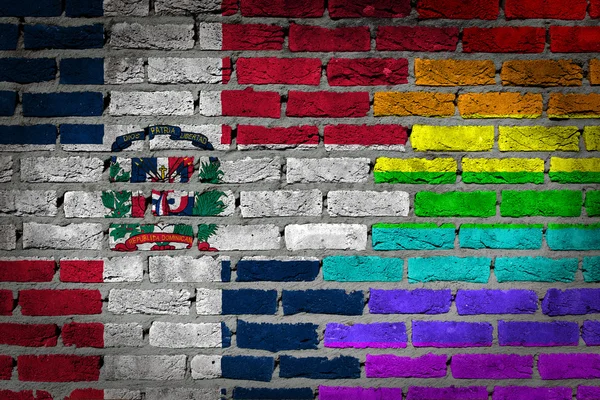 Muro de ladrillo oscuro - Derechos LGBT - República Dominicana —  Fotos de Stock