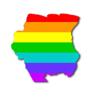 Suriname - Rainbow flag pattern clipart