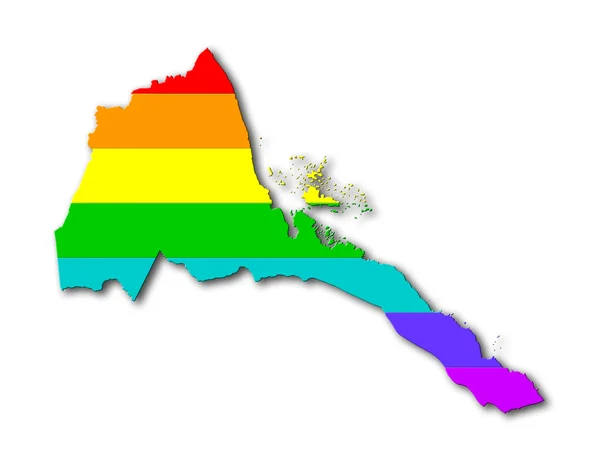 Eritrea - Rainbow flag pattern — Stock Photo, Image