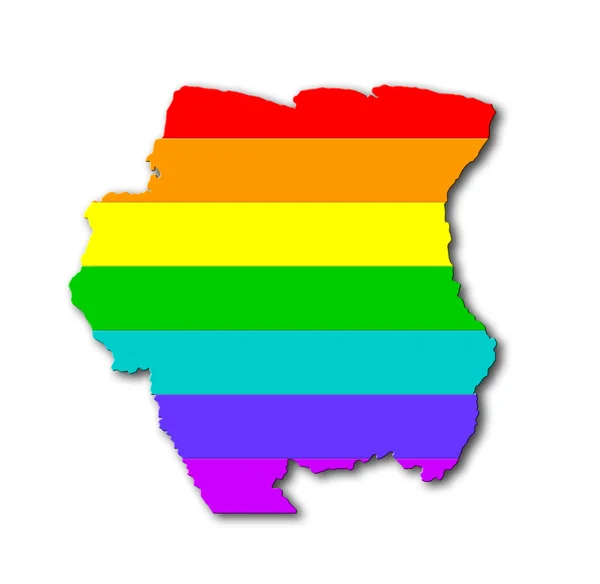 Suriname - Rainbow flag pattern — Stock Photo, Image