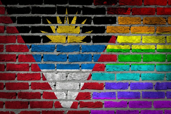 Parede de tijolo escuro - Direitos LGBT - Antígua e Barbuda — Fotografia de Stock