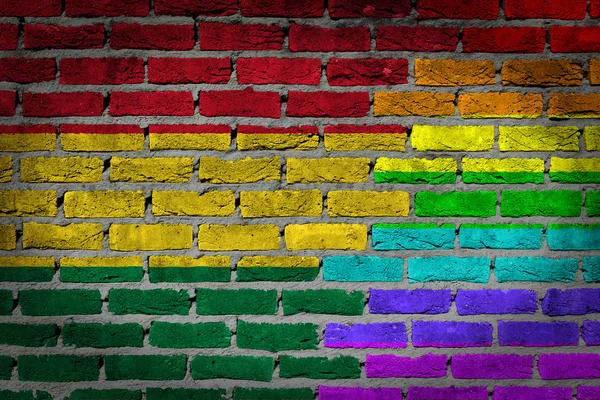 Muro de ladrillo oscuro - Derechos LGBT - Bolivia —  Fotos de Stock