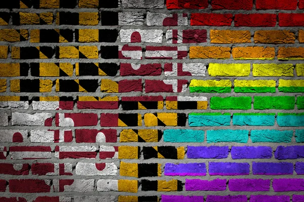 Dark brick wall - LGBT rights - Maryland — Stock Photo, Image