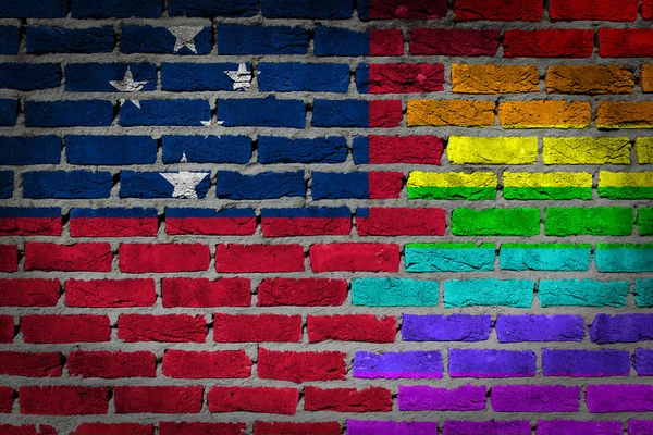 Dunkle Ziegelmauer - lgbt rights - samoa — Stockfoto