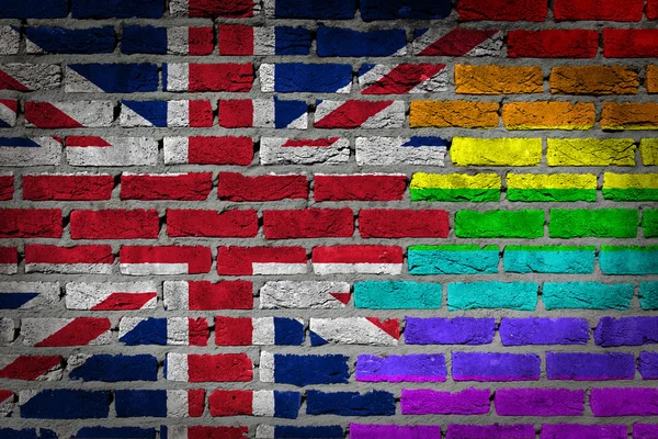 Dark brick wall - LGBT rights - United Kingdom — Stock Photo, Image