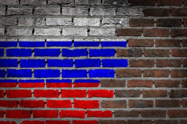 karanlık tuğla duvar - Rusya