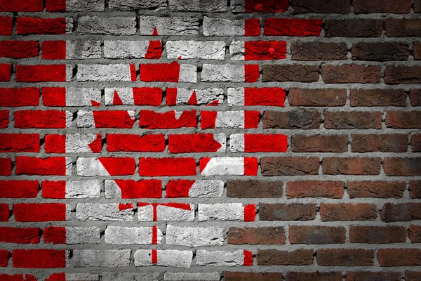 Dark brick wall - Canada — Stock Photo, Image