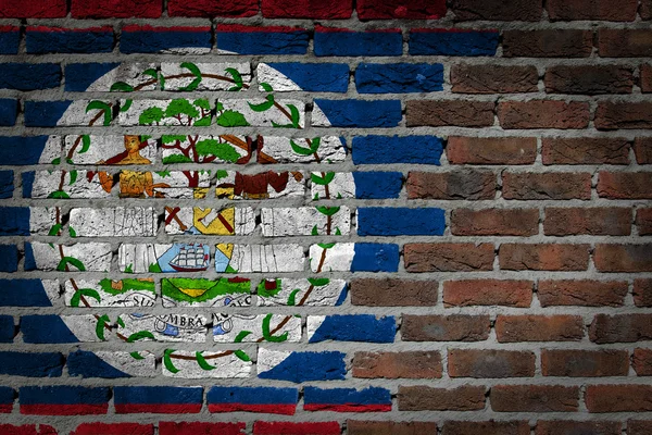 Dark brick wall - Belize — Stock Photo, Image