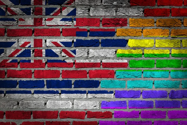 Dunkle Ziegelmauer - lgbt rights - hawaii — Stockfoto