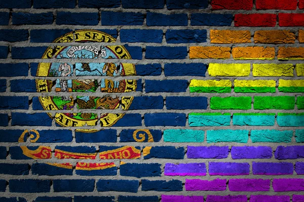 Muro de ladrillo oscuro - Derechos LGBT - Idaho —  Fotos de Stock