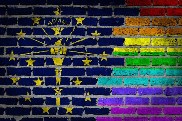 Dark brick wall - ЛГБТ права - Индиана — стоковое фото