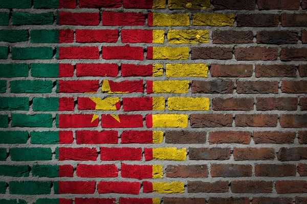 Dunkle Ziegelmauer - Kamerun — Stockfoto