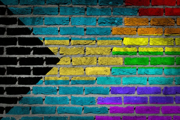 Parede de tijolo escuro - Direitos LGBT - Bahamas — Fotografia de Stock