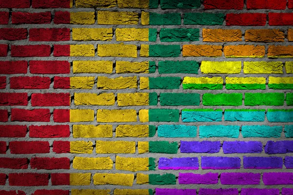 Parede de tijolo escuro - Direitos LGBT - Guiné — Fotografia de Stock