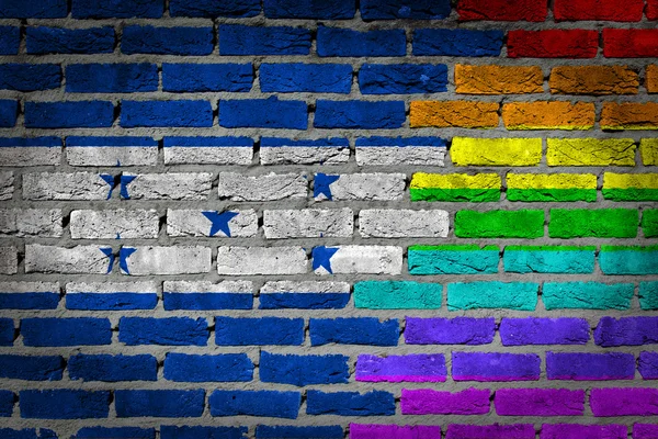 Тёмная кирпичная стена - права ЛГБТ - Гондурас — стоковое фото