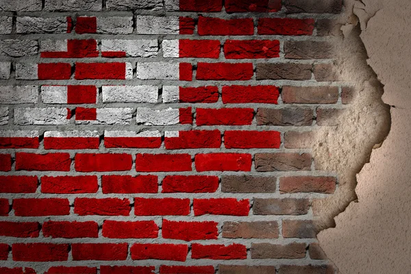 Karanlık tuğla duvar sıva - tonga — Stok fotoğraf