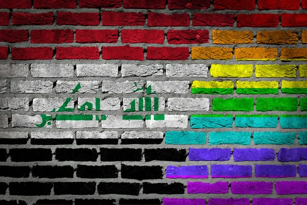 Muro de ladrillo oscuro - Derechos LGBT - Irak —  Fotos de Stock