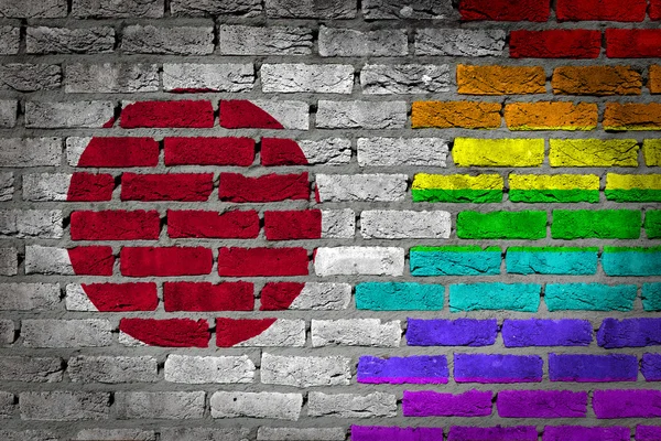 暗いレンガ壁 - lgbt の権利 - 日本 — ストック写真