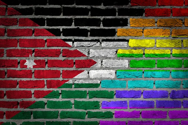 Donkere bakstenen muur - lgbt-rechten - Jordanië — Stockfoto