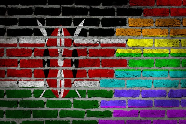 Donkere bakstenen muur - lgbt-rechten - Kenia — Stockfoto