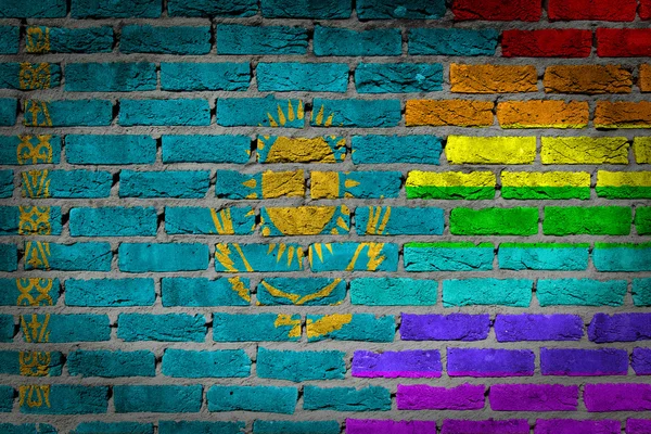 Dark brick wall - LGBT rights - Kazakhstan — Stock Photo, Image