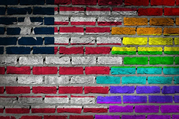Sötét téglafal - LMBT - Libéria — Stock Fotó