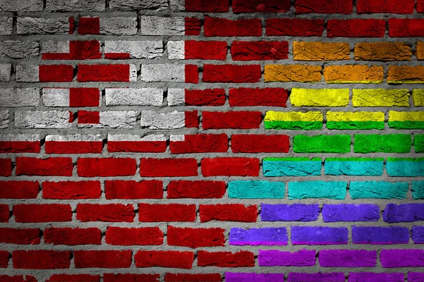 Dark brick wall - LGBT rights - Tonga — Stock Photo, Image