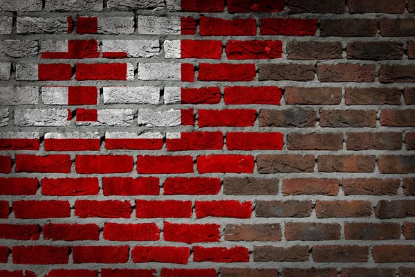 Brick wall texture with flag — Stock Photo, Image