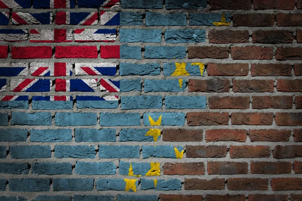 Brick wall texture with flag — Stock Photo, Image