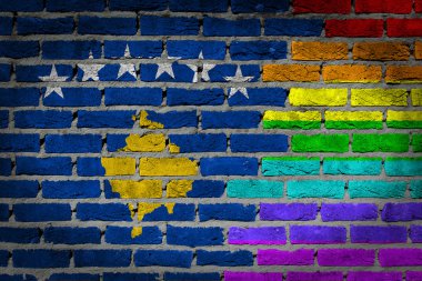Karanlık tuğla duvar - Lgbt hakları - Kosova