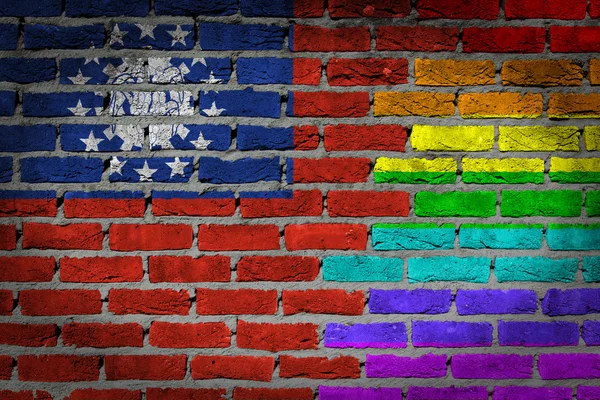 Parede de tijolo escuro - Direitos LGBT - Myanmar — Fotografia de Stock