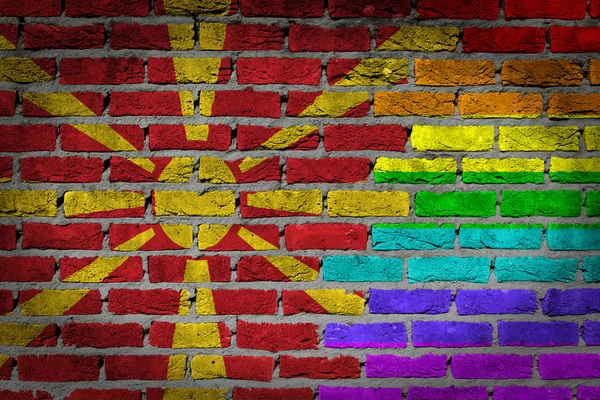 Mörka tegelvägg - HBT-rättigheter - Makedonien — Stockfoto