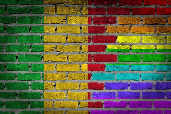 Dark brick wall - LGBT rights - Mali — Stock Photo, Image