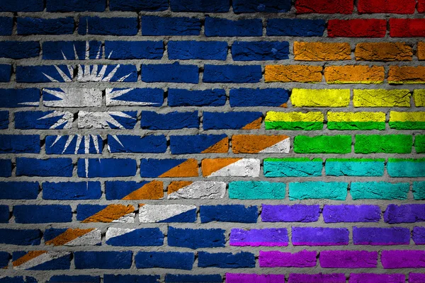 Dark brick wall - LGBT rights - The Marschall Islands — Stock Photo, Image