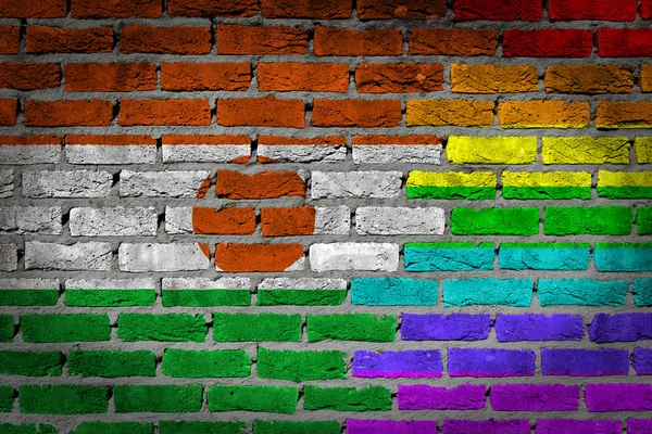 Muro de ladrillo oscuro - Derechos LGBT - Níger — Foto de Stock