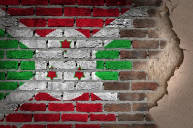 Karanlık tuğla duvar sıva - Burundi