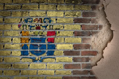 Karanlık tuğla duvar sıva - New Jersey ile