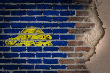 Karanlık tuğla duvar sıva - Oregon ile