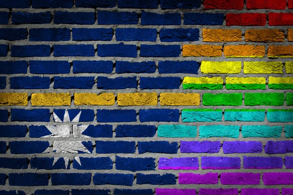 Parede de tijolo escuro - Direitos LGBT - Nauru — Fotografia de Stock
