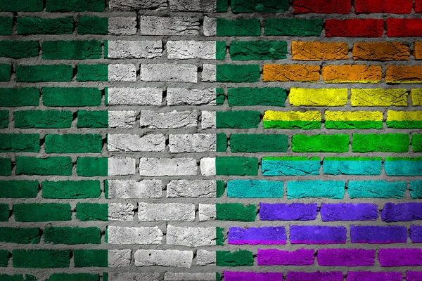 Dark brick wall - LGBT rights - Nigeria — Stock Photo, Image