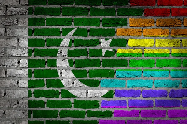 Muro de ladrillo oscuro - Derechos LGBT - Pakistán —  Fotos de Stock