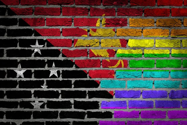 Muro de ladrillo oscuro - Derechos LGBT - Papua Nueva Guinea —  Fotos de Stock