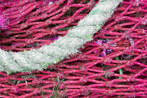 Abstract background with a pile of fishing nets — Stock Photo, Image