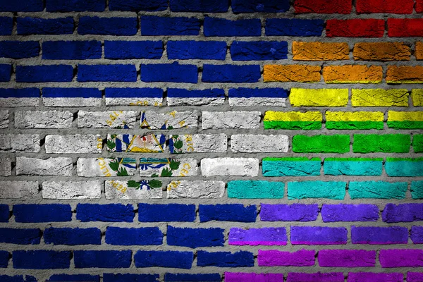 Ciemny mur - osób LGBT - El Salvador — Zdjęcie stockowe