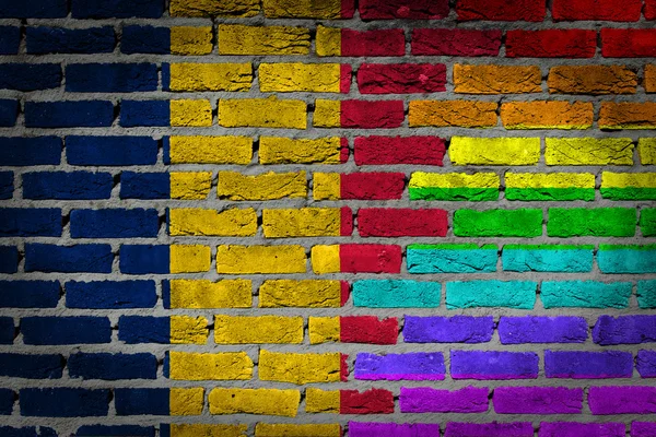 Muro de ladrillo oscuro - Derechos LGBT - Rumania —  Fotos de Stock