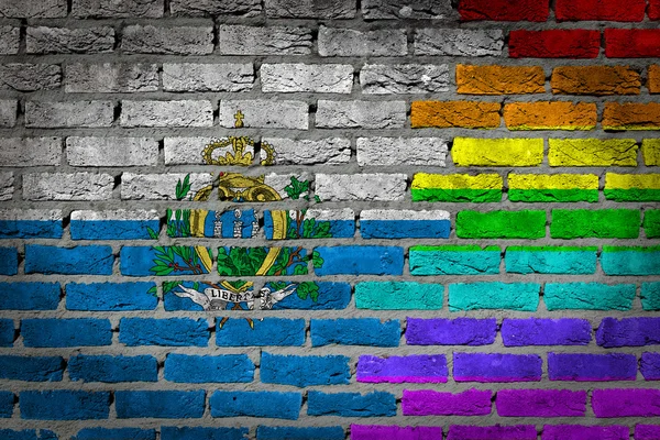 Parede de tijolo escuro - Direitos LGBT - San Marino — Fotografia de Stock